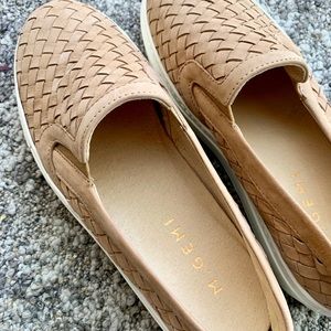 M Gemi Cerchio Woven Leather Slip On Sneakers